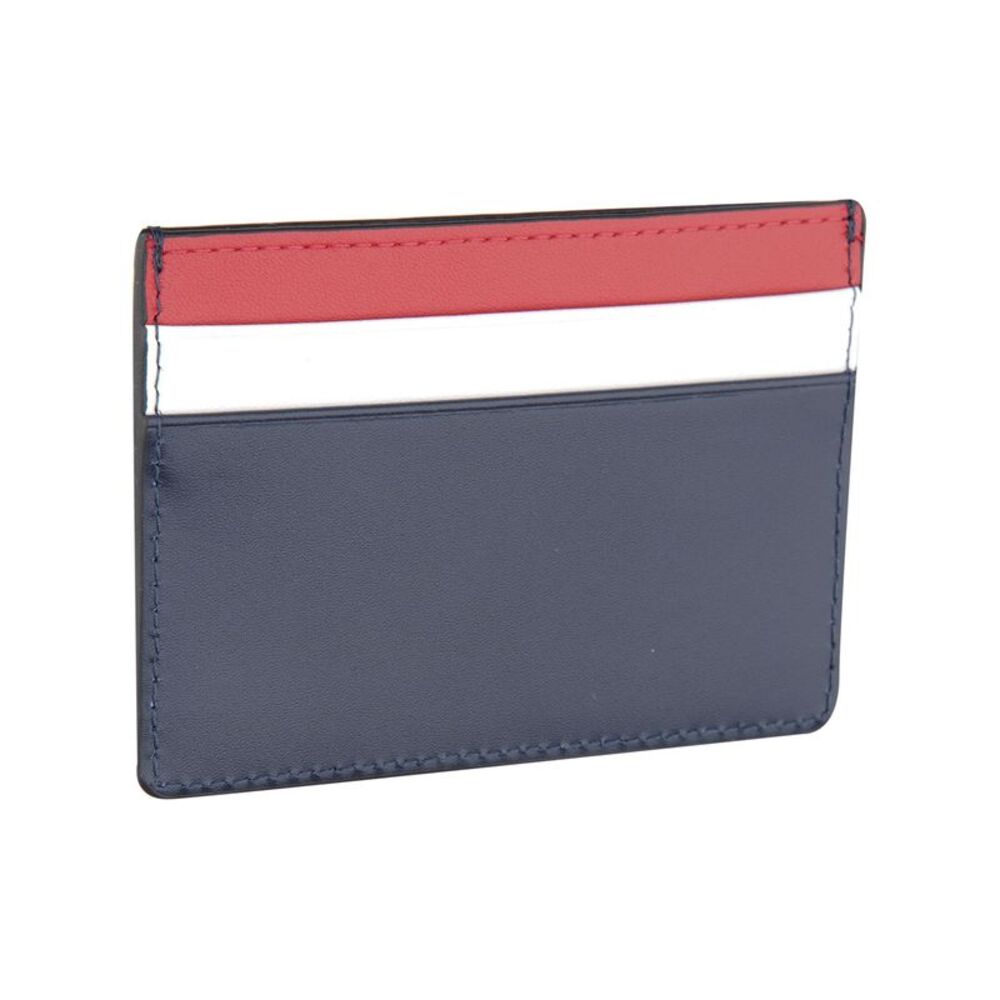 BESPOKE Men's Red Color Block Nylon Card Holder
